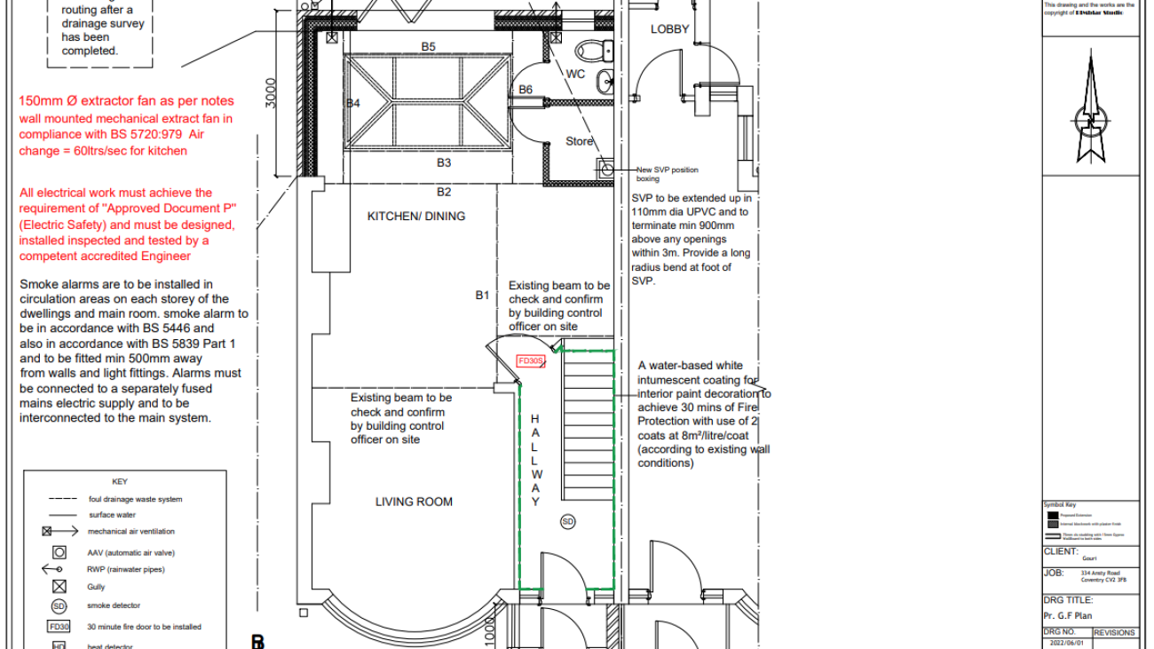 334 Ansty Road Building Regs